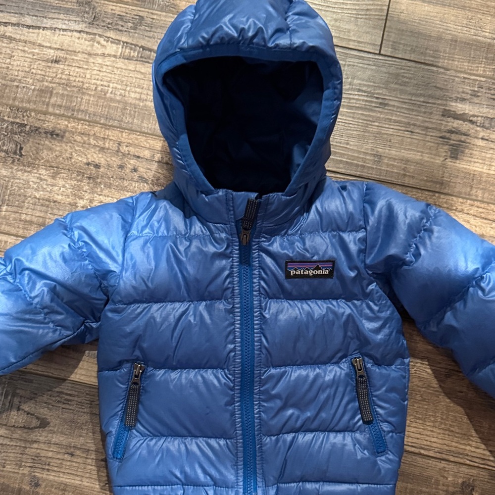 Patagonia lo-hi down Blue Hooded Jacket